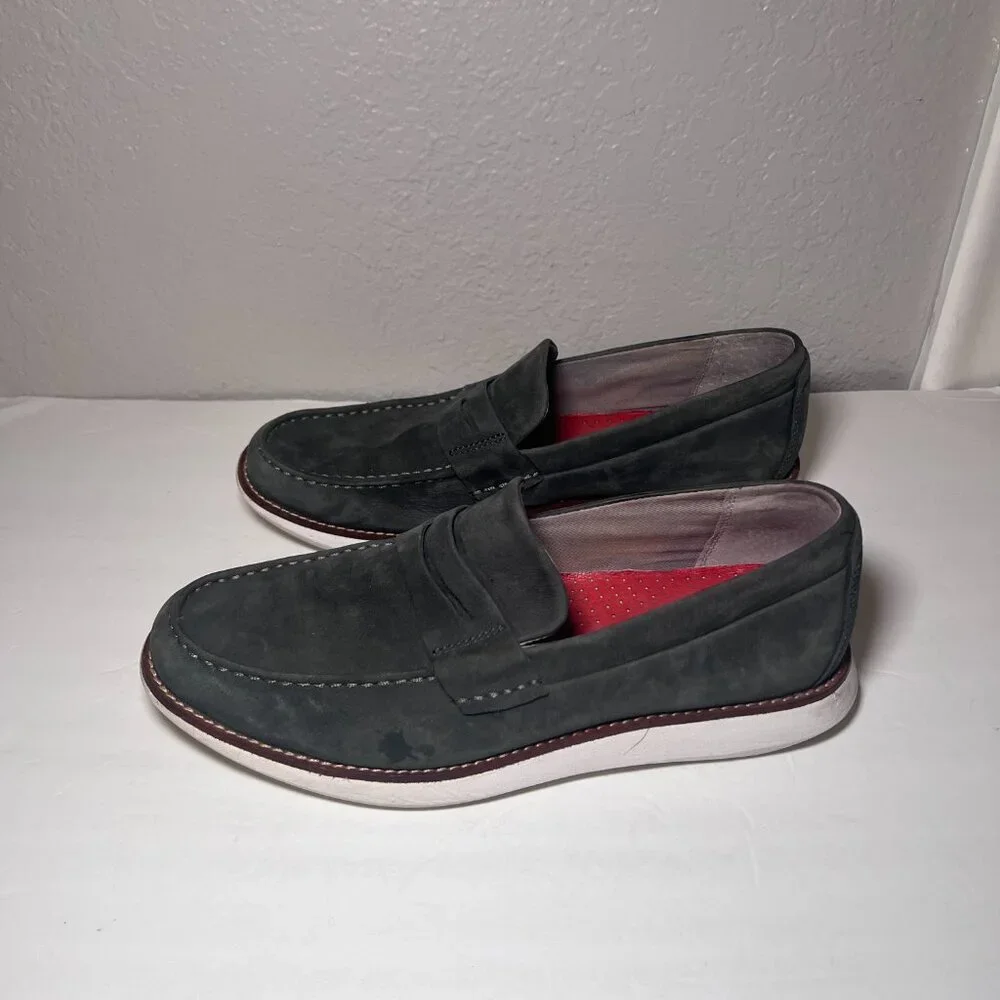 Sperry Kennedy Suede Penny Loafers Gray